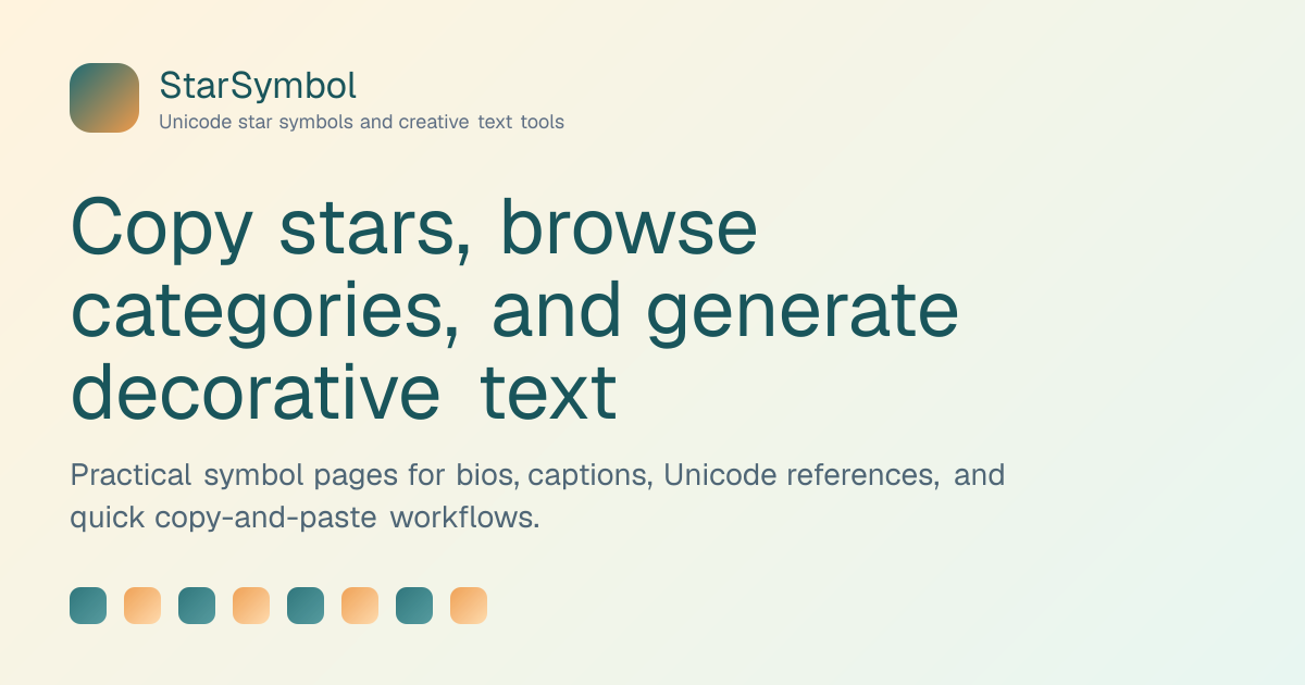 Star Symbol Copy and Paste ★ ☆ Unicode Stars & Sparkles